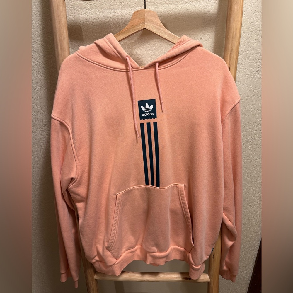 Pink Large Adidas Hoodie